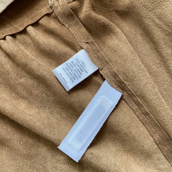 *NEW* Banana Republic tan suede 3/4 sleeve jacket size S - Picture 8 of 8
